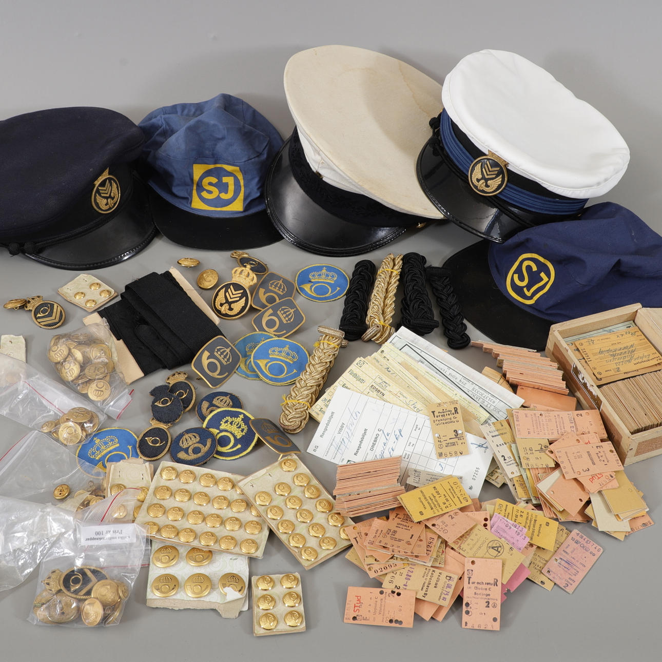 POST- OCH JÄRNVÄG. samlarprylar, 1900-tal.