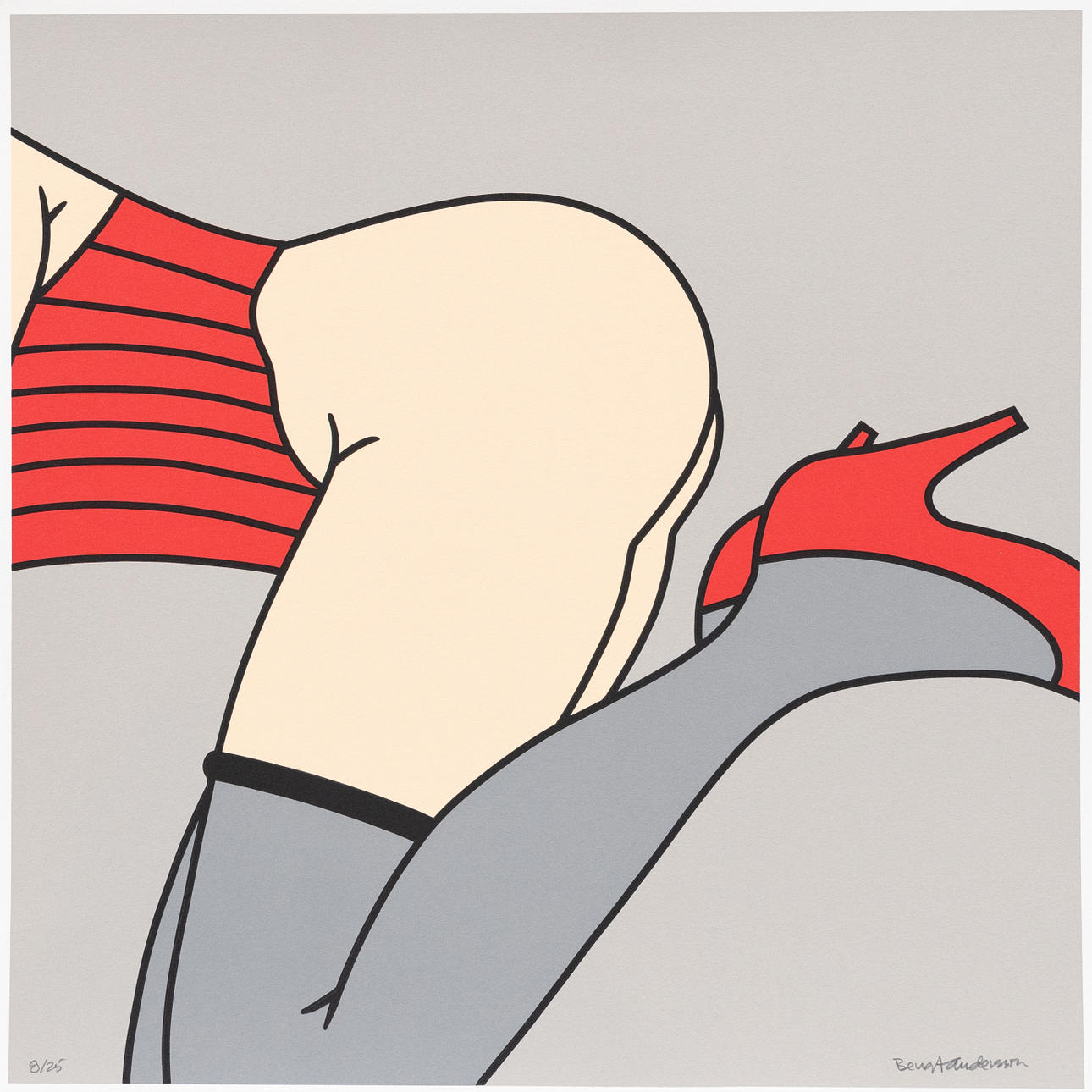 BENGT ANDERSSON. Modell, Siebdruck Nr. 8/25, signiert.