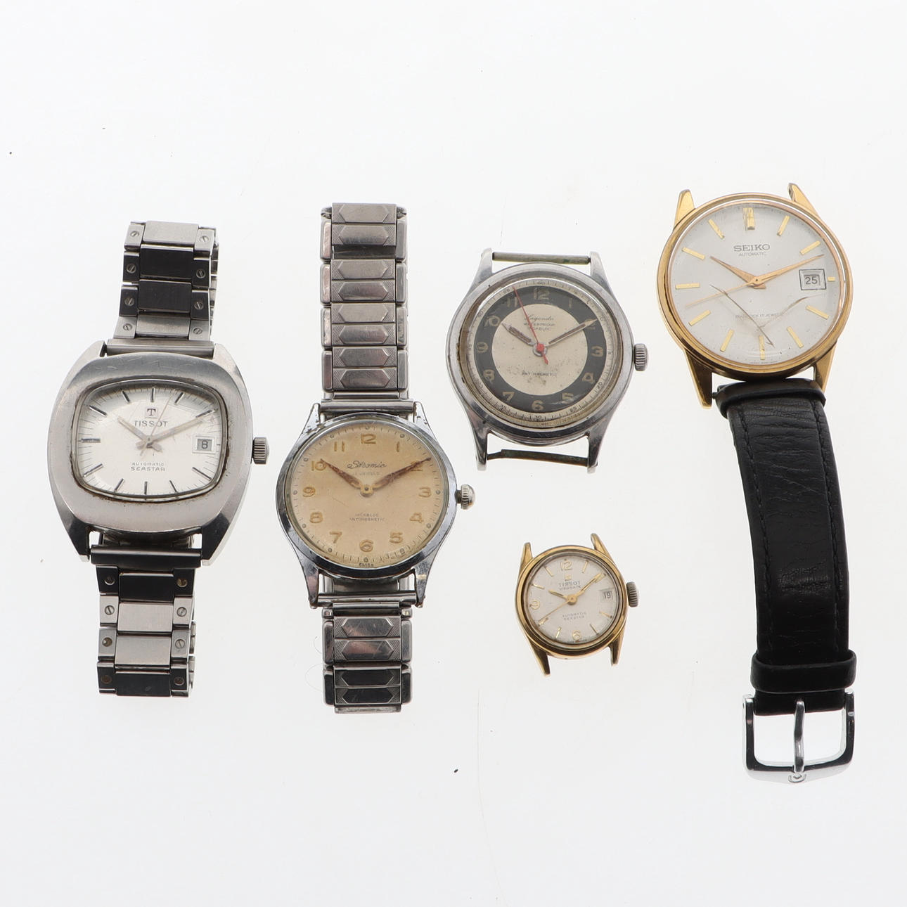 WRISTWATCHES, 5 pcs, manual & automatic.