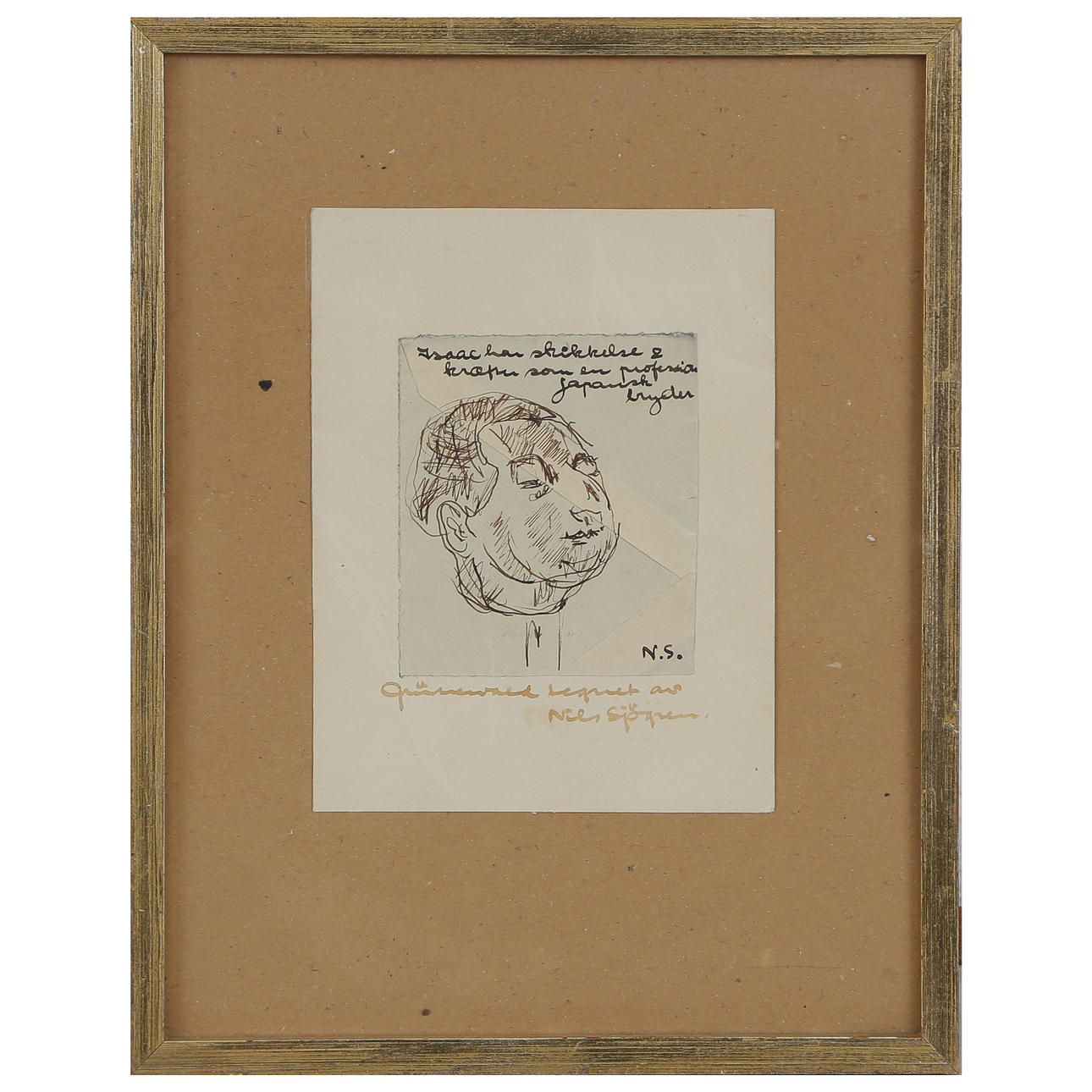 NILS SJÖGREN, PIIRUSTUS, ISAAC GRÜNEWALD.