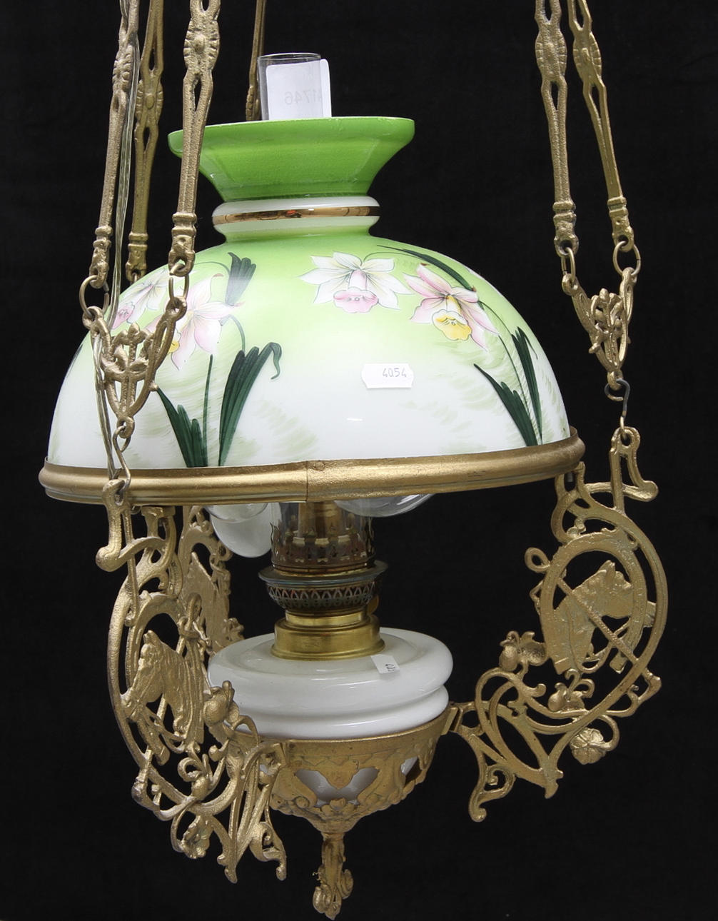 HÄNGLAMPA, fotogen/el, ca 1900.