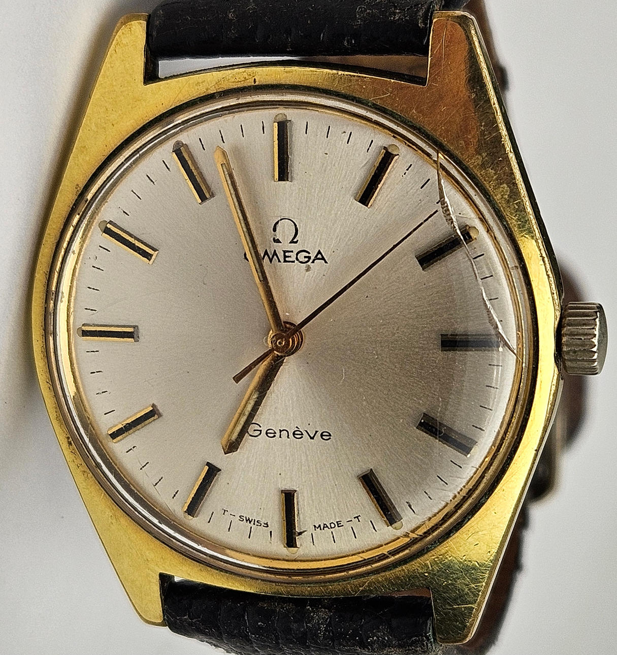 OMEGA. Armbandsur, stål, Genevé.