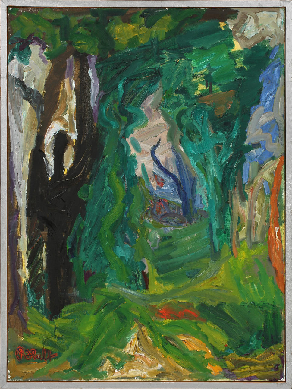 RAGNAR HULT. "Naturskulptur", olja på duk, signerad.