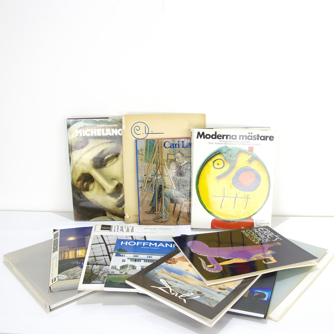 ART & ARCHITECTURE BOOKS, 8 + 4 parts, various authors and publishers, Swedish, Danish and English text.