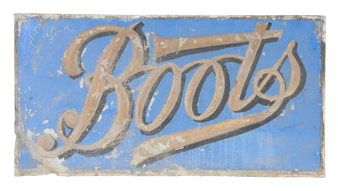 SKYLT, ”STÖVLAR”, TIDIGT 1900-TAL.