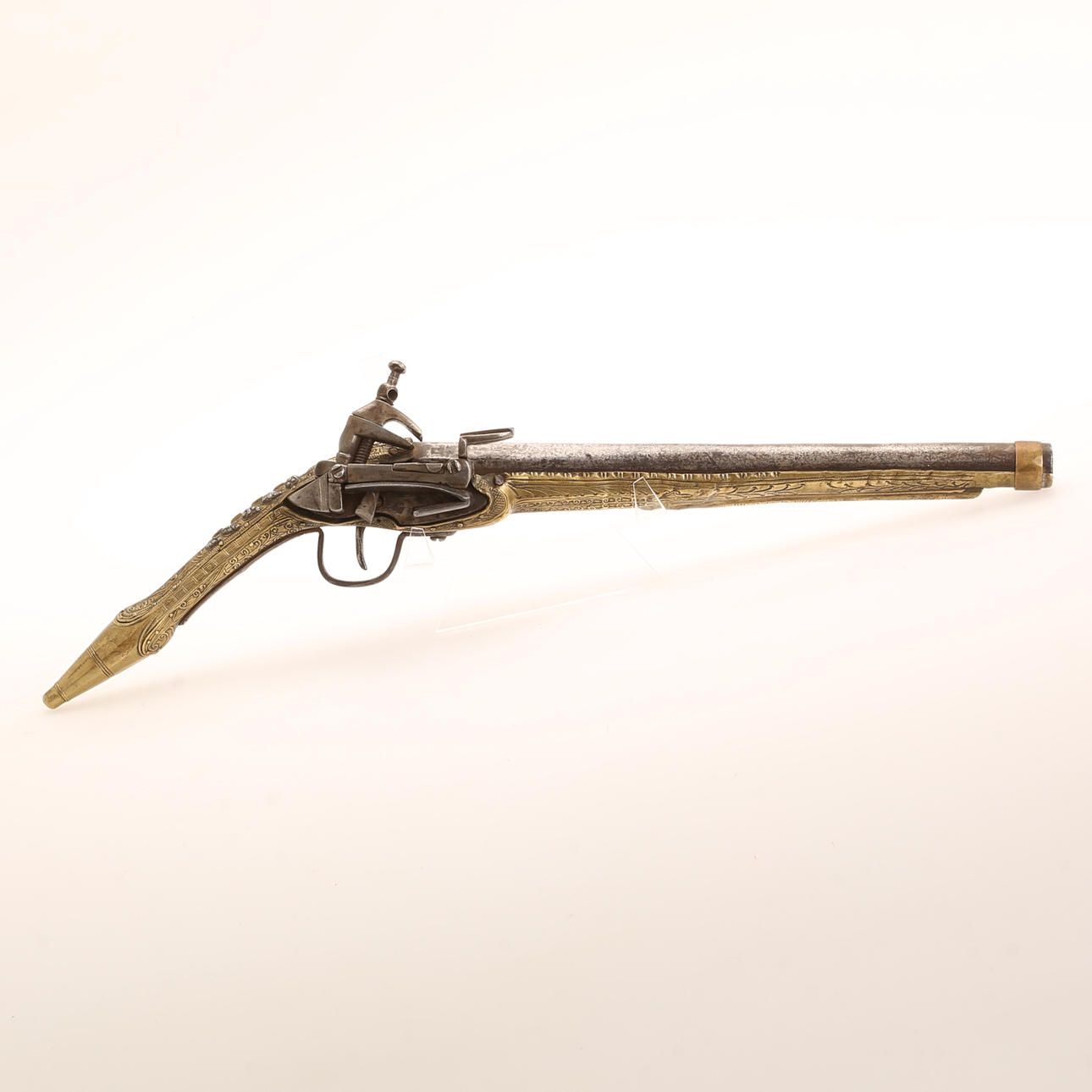 A flintlock pistol, rat tail with snap lock, Albania, 19th century ...