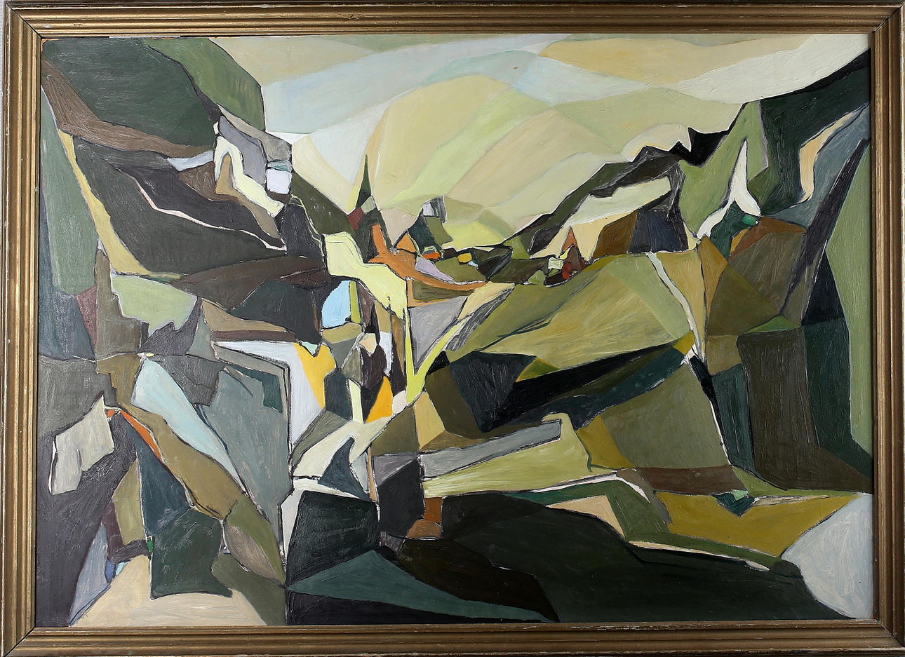 SVEN OLOW OLSSON. TILLSKRIVEN. Soluppgång i Alplandskap, olja på masonite, osignerad.