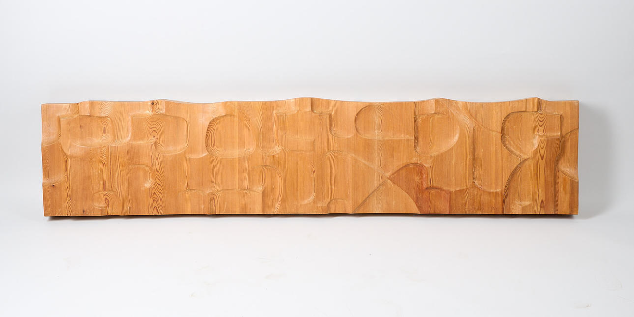 PENTTI PAPINAHO (1926-1992). Wall relief in wood, geometric pattern, signed and dated 1964.