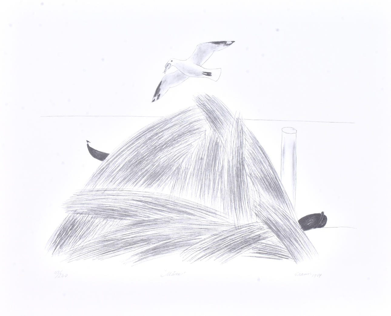 LENNART GRAM. Litografi.