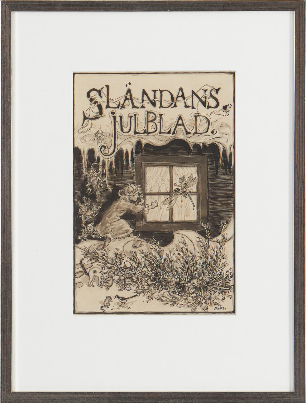 J.A.G. (JOHAN AXEL GUSTAF) ACKE. "Sländans Julblad".