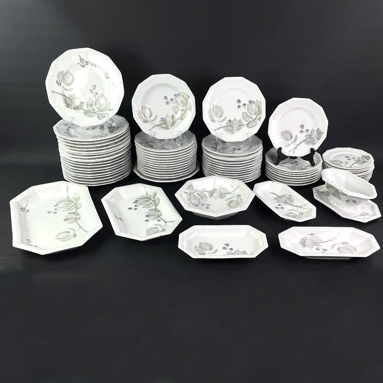 A 72-piece tableware set “Maria Blackberry”, Rosenthal, Germany.
