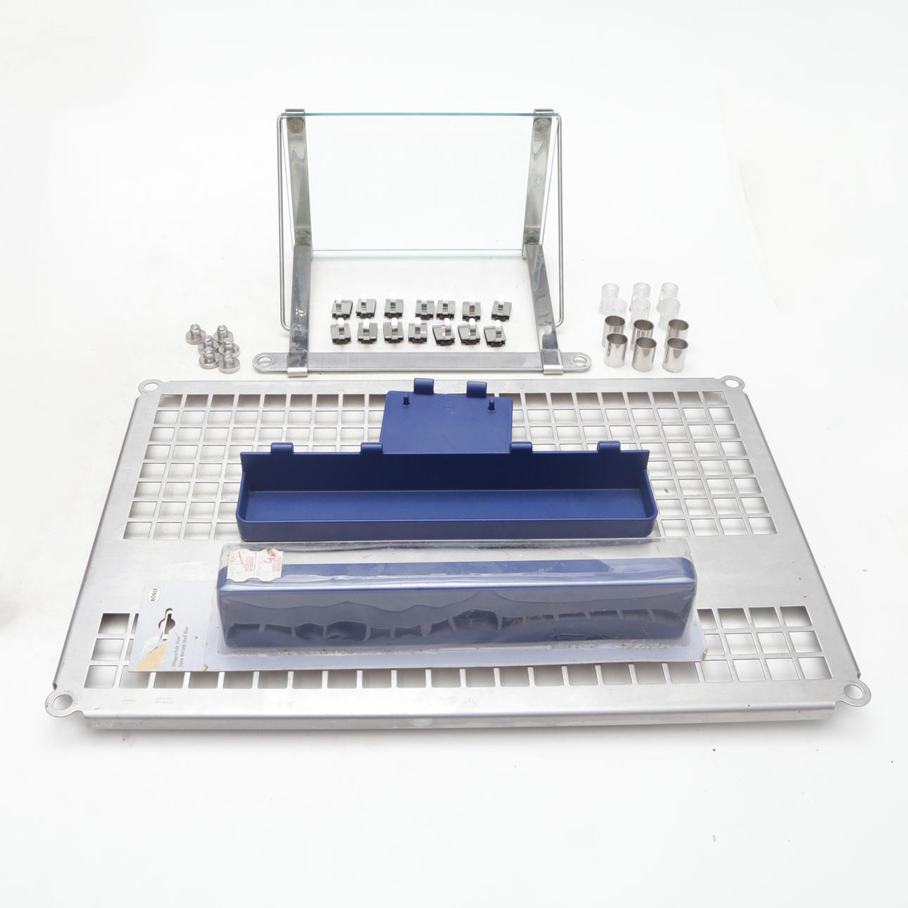 KITCHEN DESIGN SHELF, metal/glass, modern.