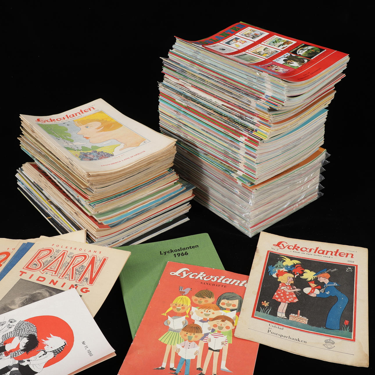 LYCKOSLANTEN mfl, parti barntidningar, 1900-tal.
