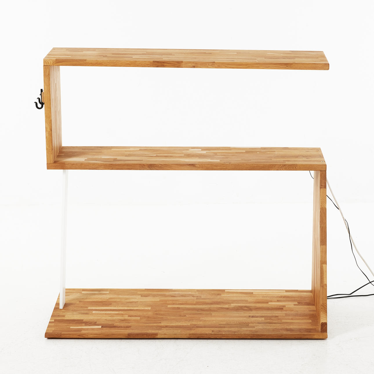 DESK, contemporary, oak, built-in lamp.