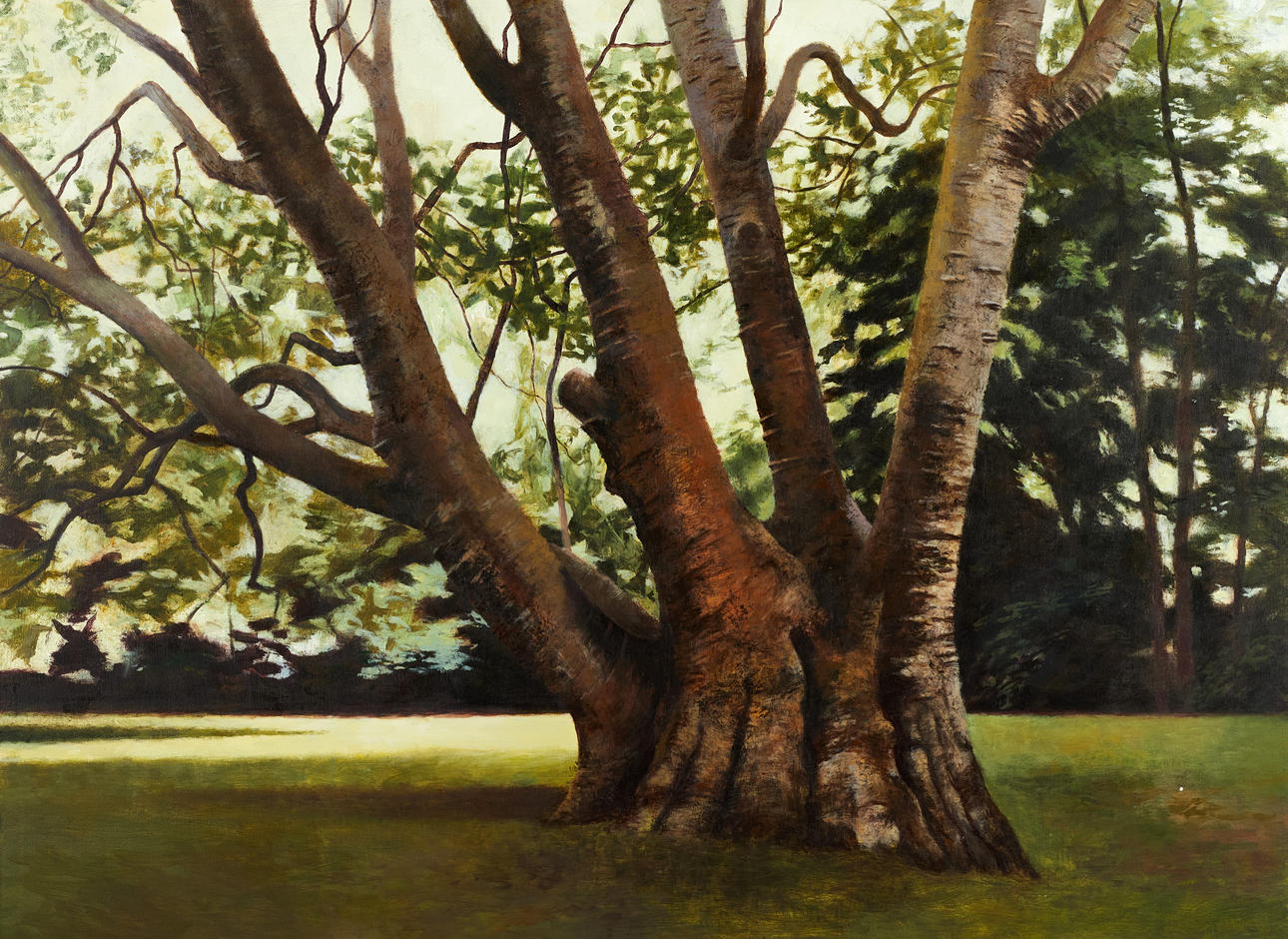 ANDERS UDD (born 1958), “In Hammars park”, signed and dated atergo 2022-25, acrylic on panel.