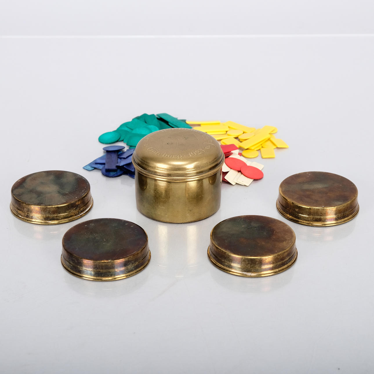 VIRAPULLA, messingkasse, Jubilæumsudstilling i Göteborg, 1923.