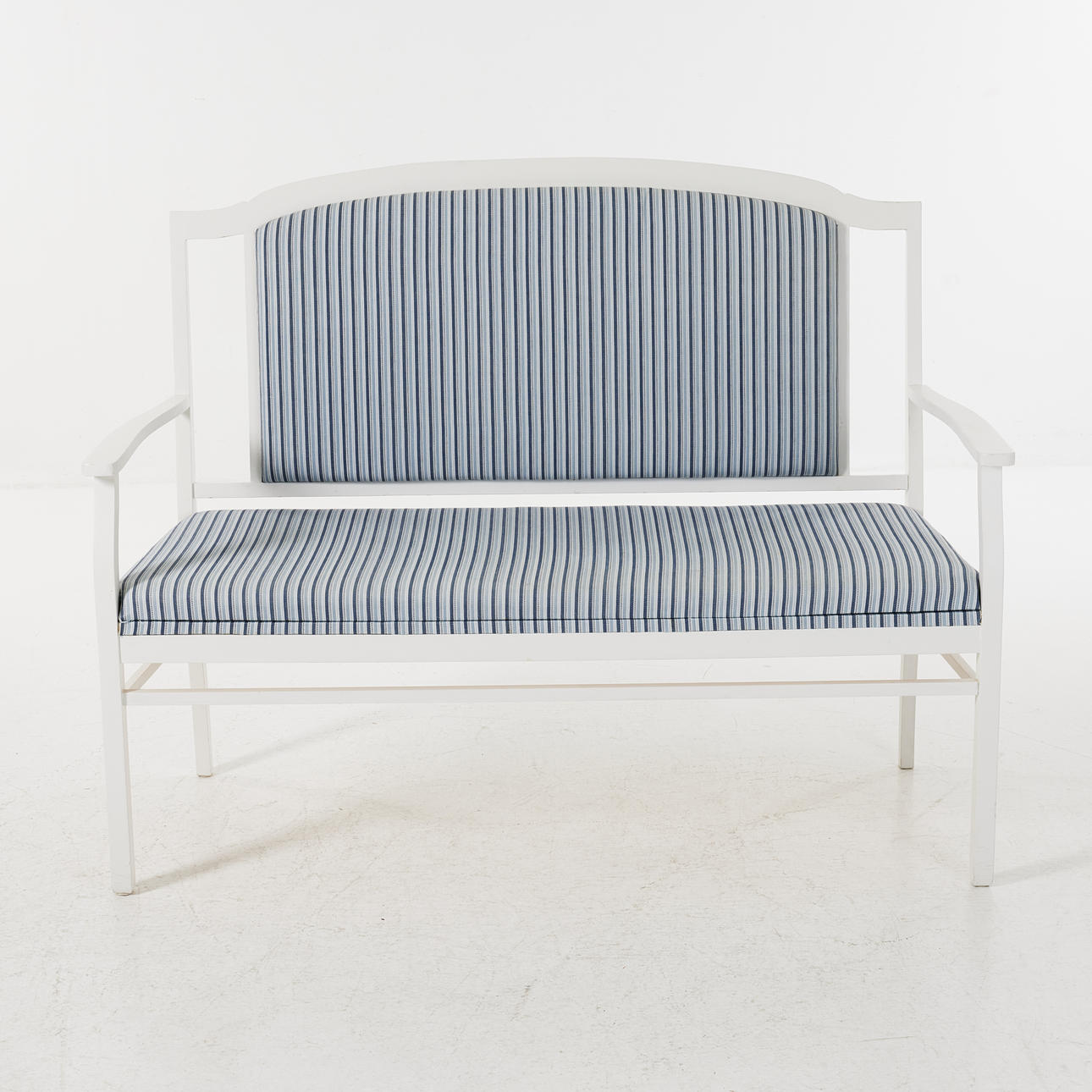 A sofa, Finland 1920/30's, painted white with solid textile upholstery.