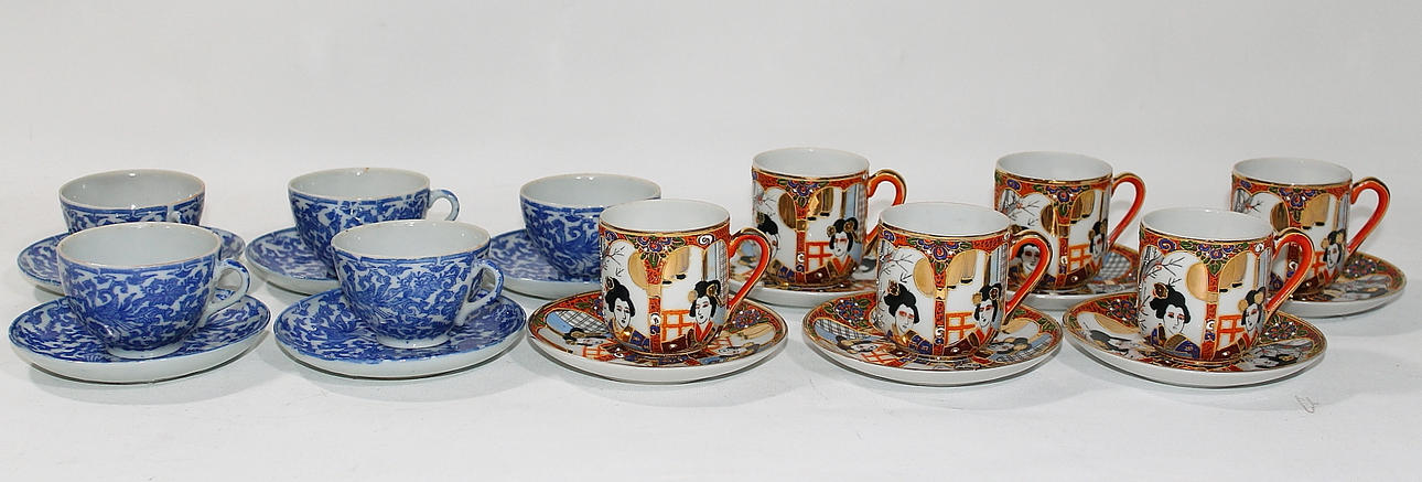 SERVISER, 2 st, porslin, 22 delar, Kina.