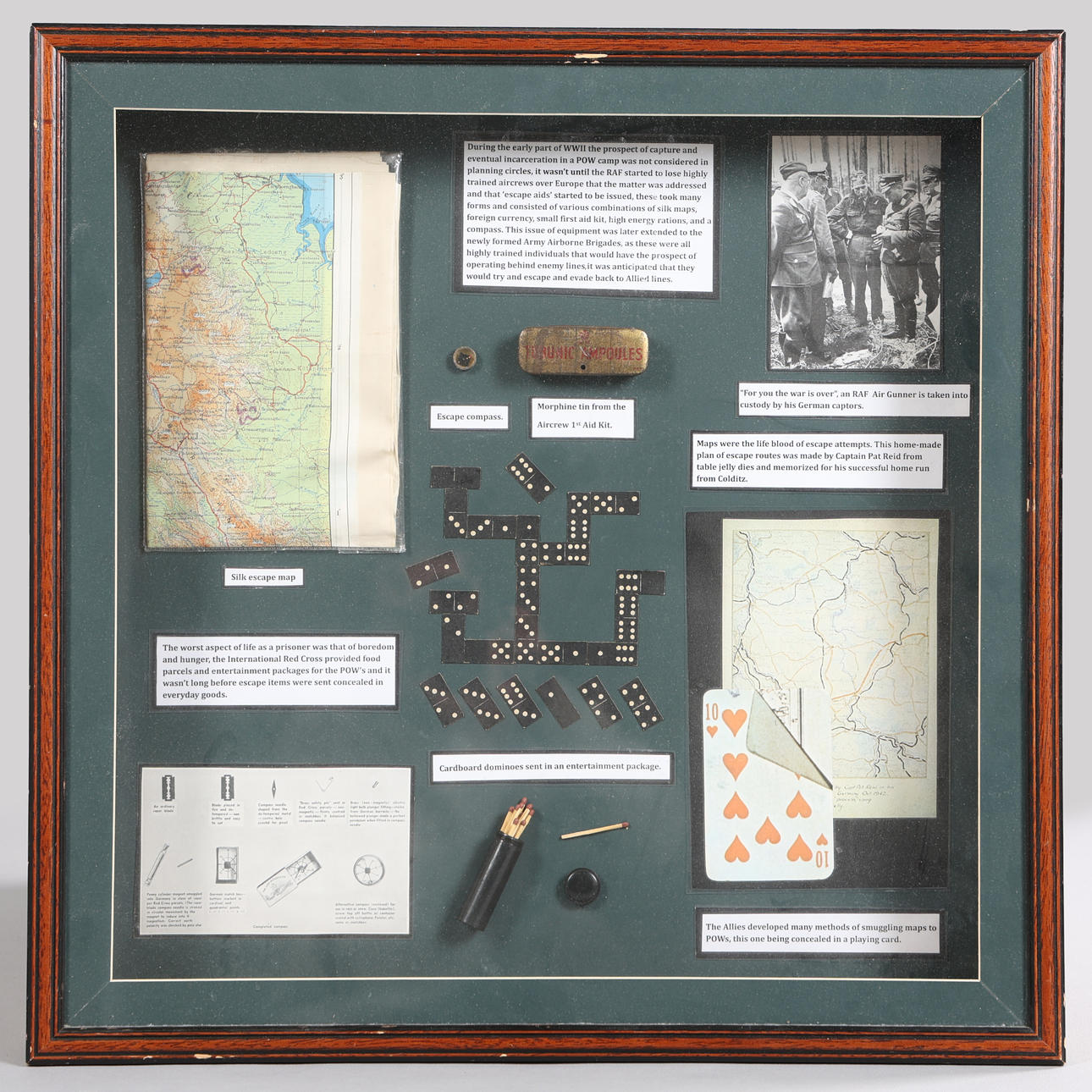 WW2 FRAMED MILITARIA DISPLAY. Weapons & Militaria - Other - Auctionet