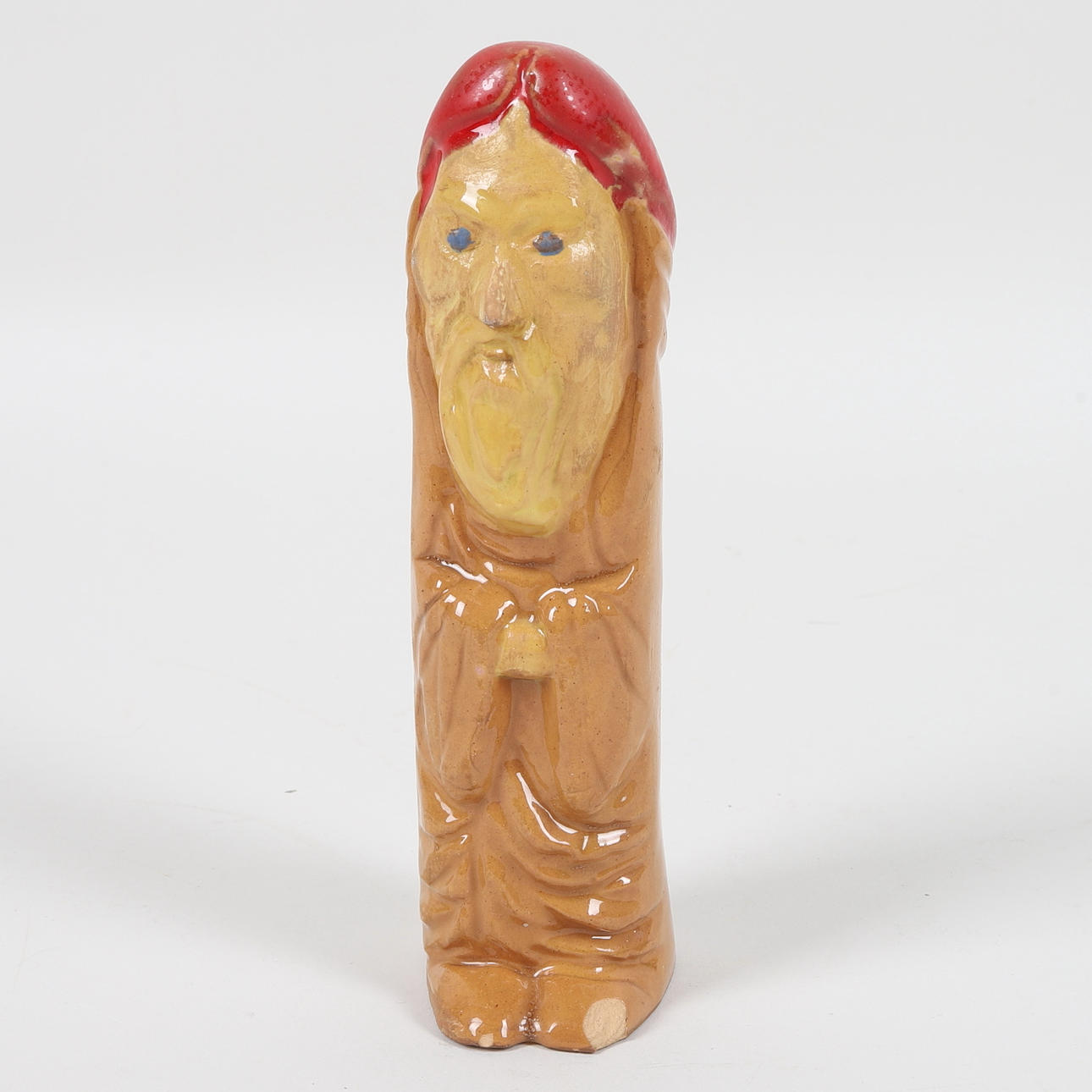 OIDENTIFIERAD KONSTNÄR. Figurine, ceramic, ekivok monk, signed.