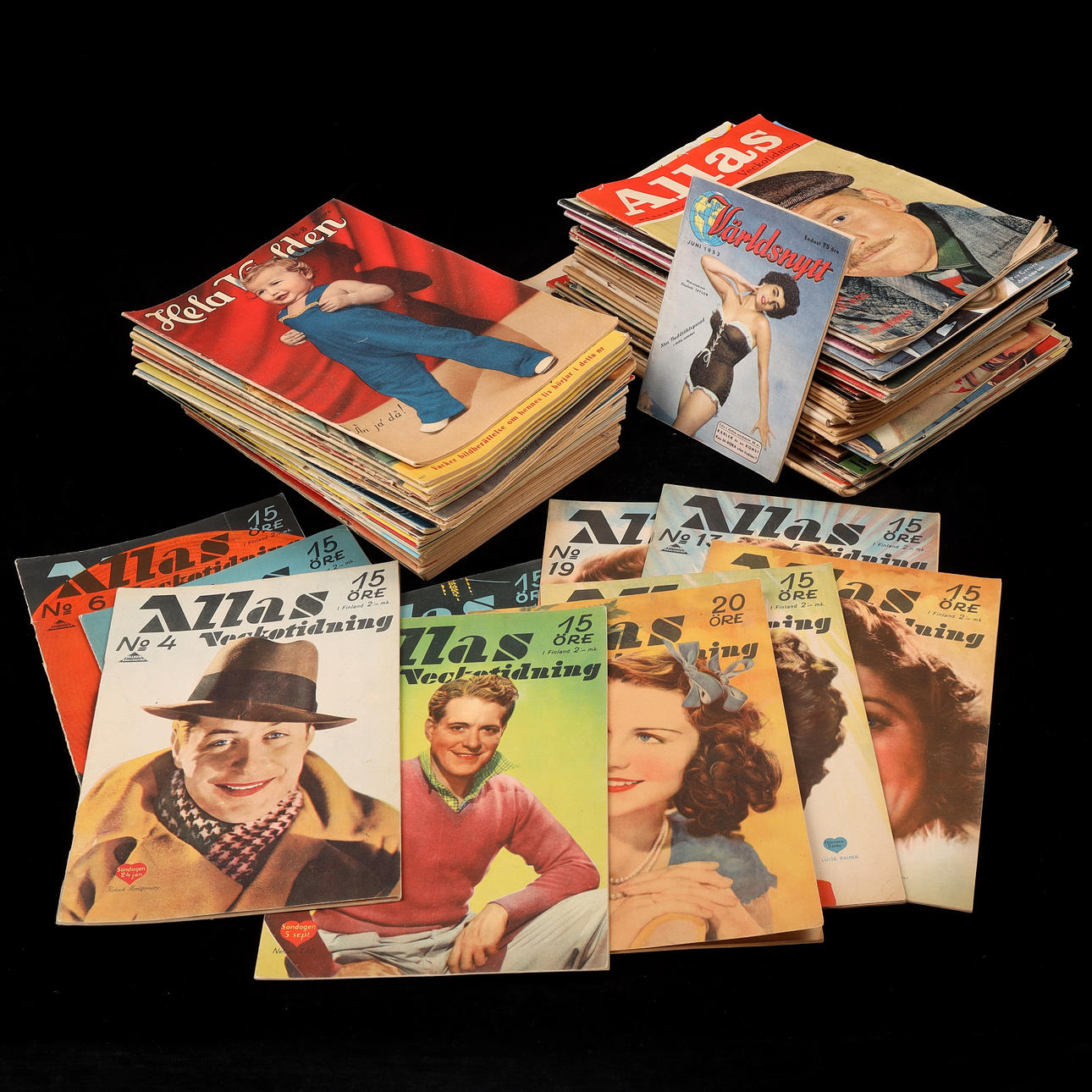 VECKOTIDNINGAR, ca 85 st, 1900-tal.