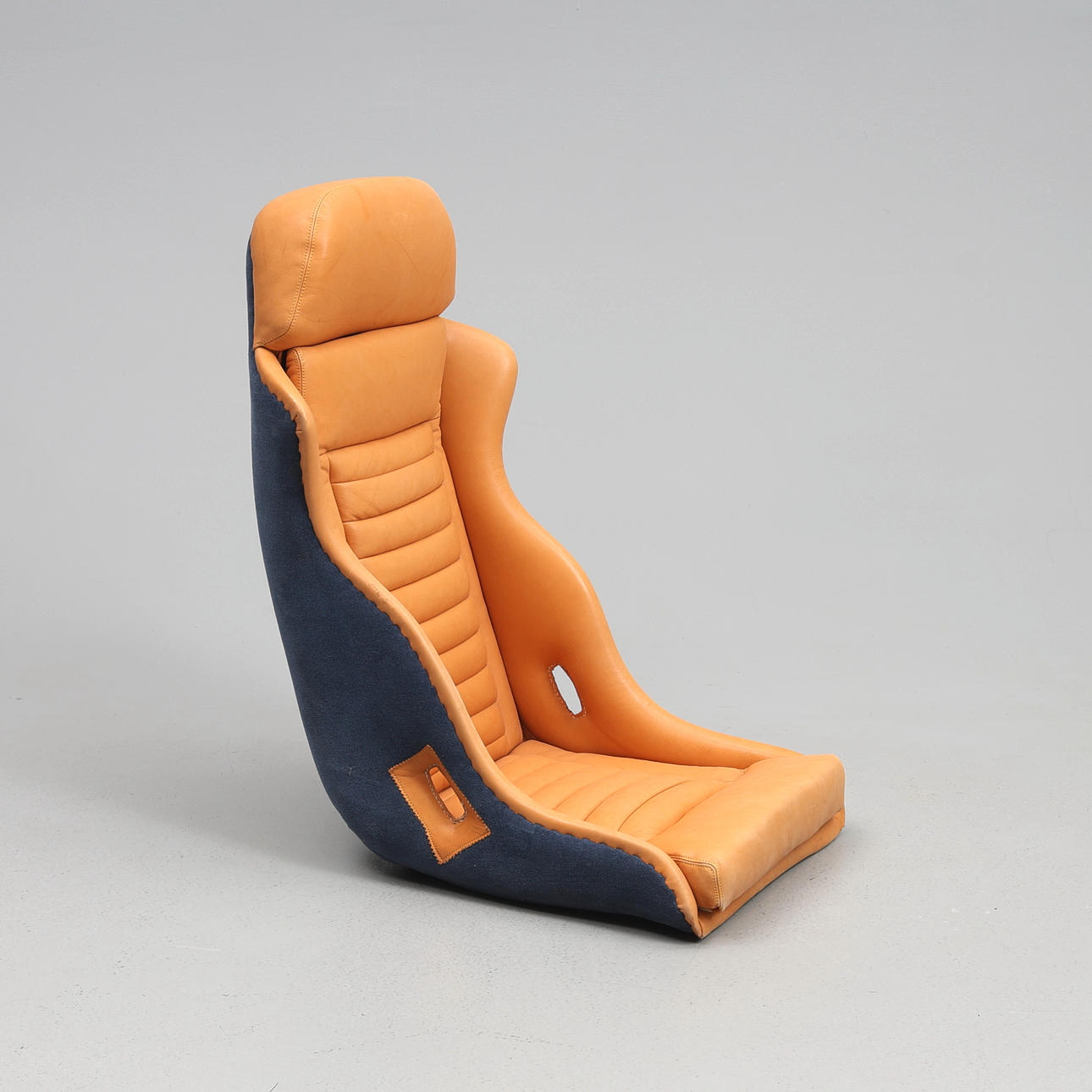 CAR SEAT. Leather, unknown make, freshly dressed.