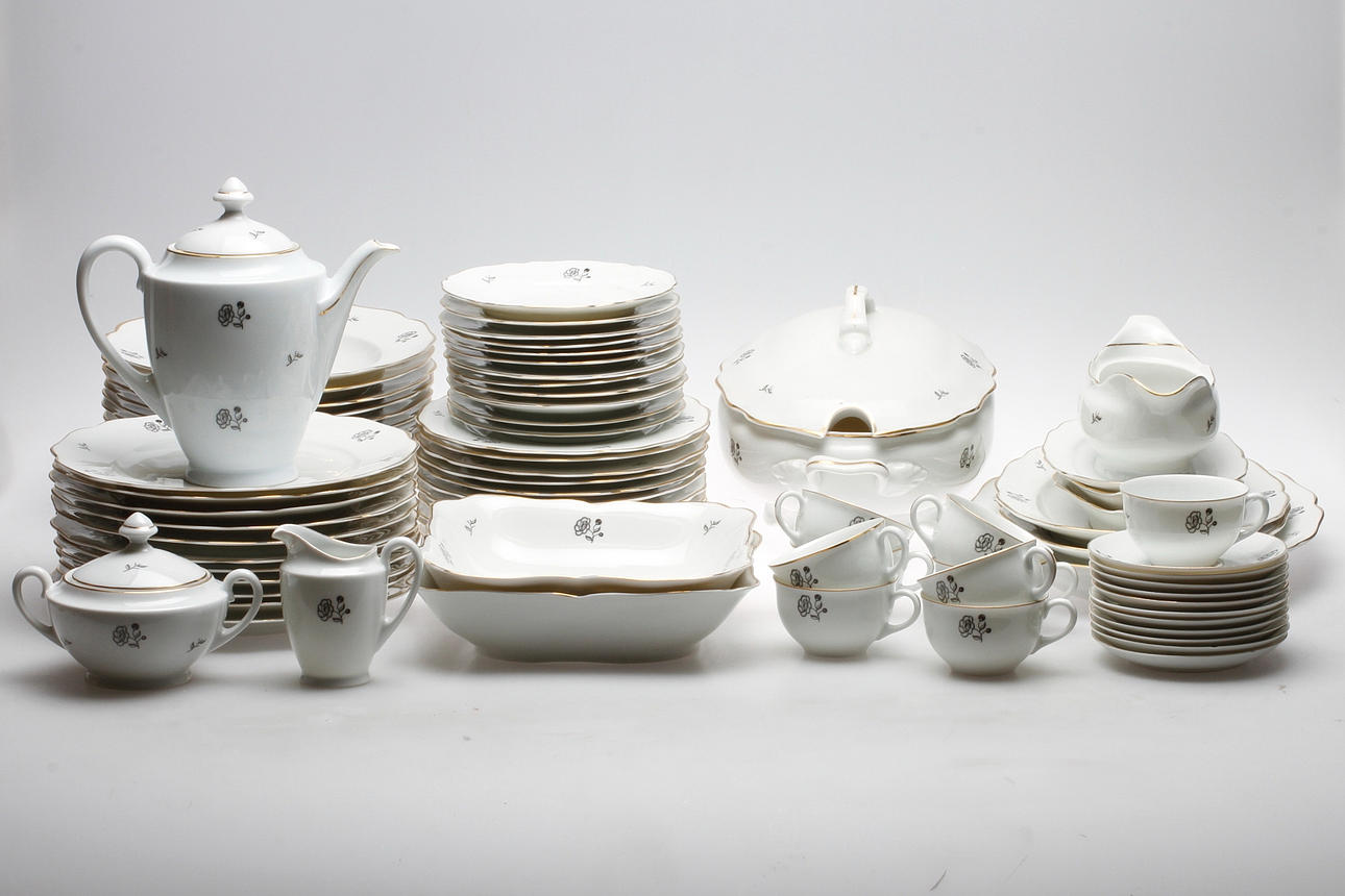 SERVIS, 68 delar, porslin, Hackefors, 1900-tal.