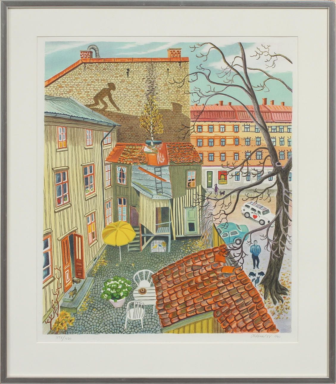 MONA HUSS WALIN. Freedom, färglitografi, signerad och numrerad 357/420.