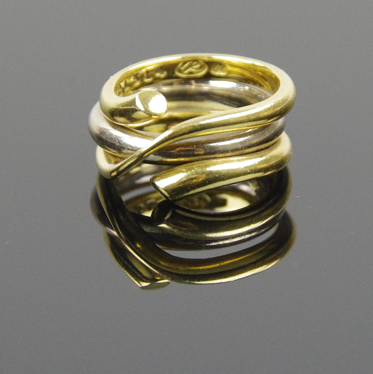 RING, "Magic", 18 K guld/vitguld, Georg jensen.