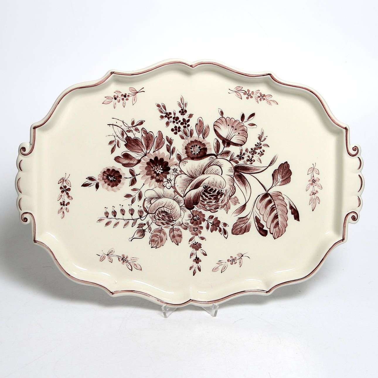 EUGEN TROST. Bricka, porslin, Gefle Porslinsfabrik, 1951.