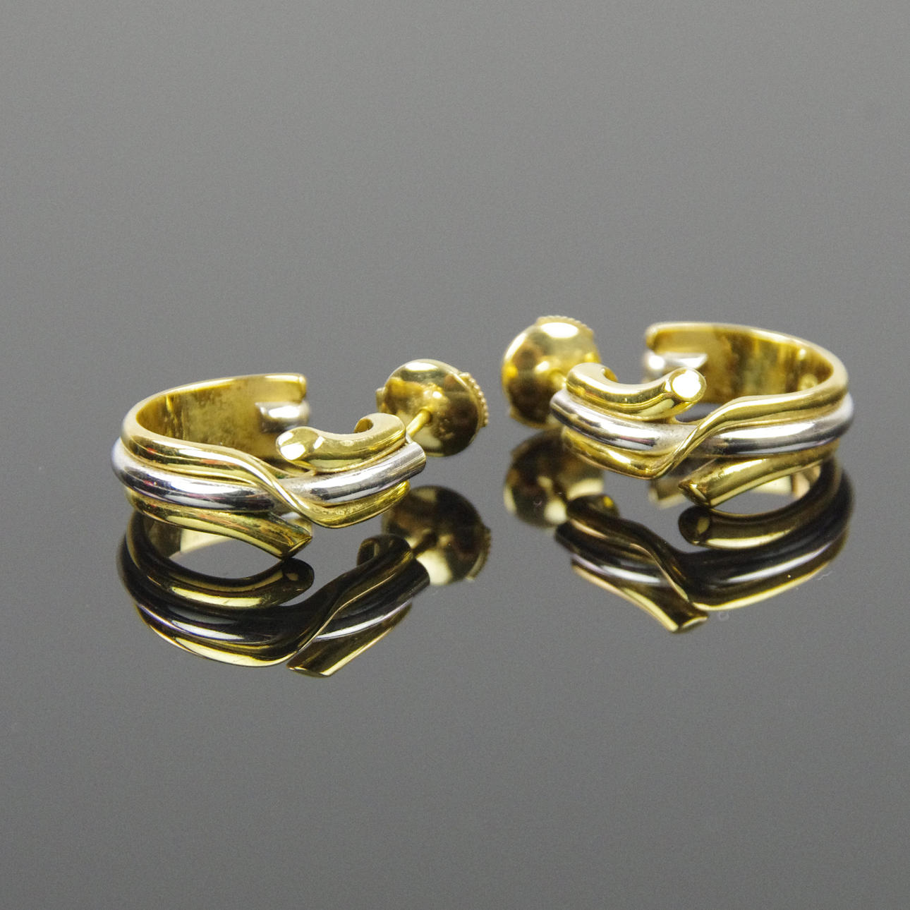 ÖRHÄNGEN, 1 par, "Magic", 18 K guld/vitguld, Georg Jensen.