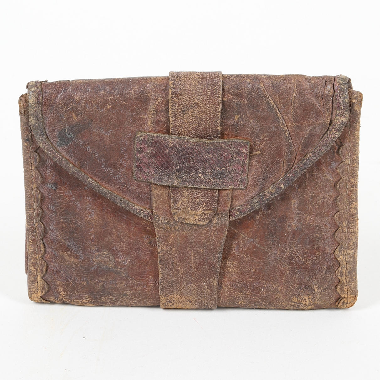 Cartera, cuero, siglo 1800/XX.