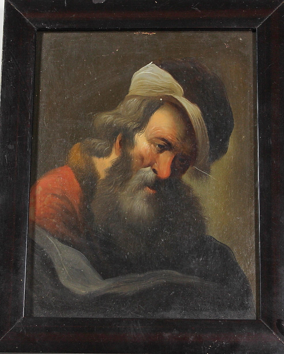 OIDENTIFIERAD KONSTNÄR. olja på papp, miniatyr, osignerad.