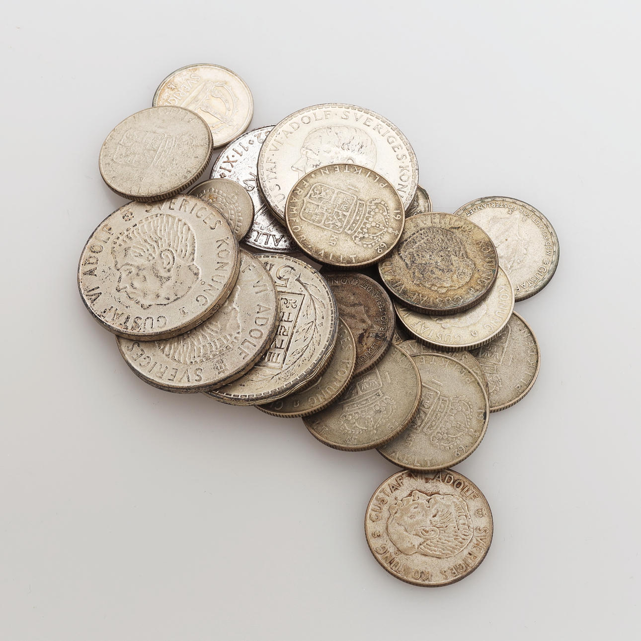 COIN, silver, Sweden, total weight 199 grams.