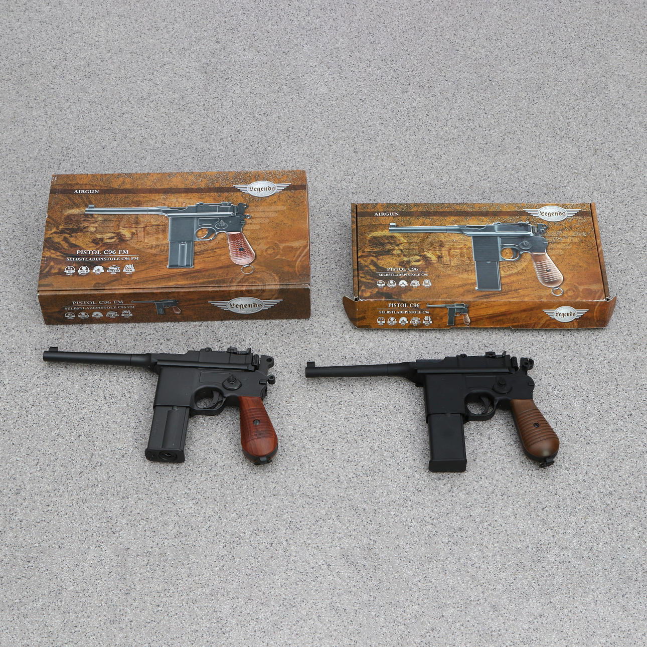 CARBONATION GUNS, TWO PCS. Umarex, C96 and C96FM. In original cartons ...