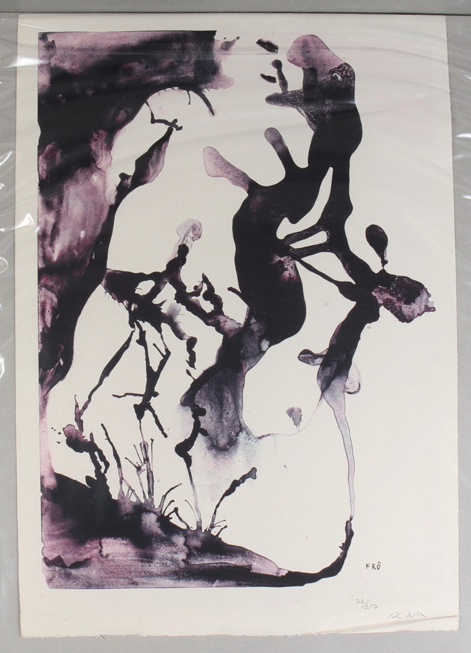 PETER DAHL. "Frö", färglitografi, signerad och numrerad 27/250.