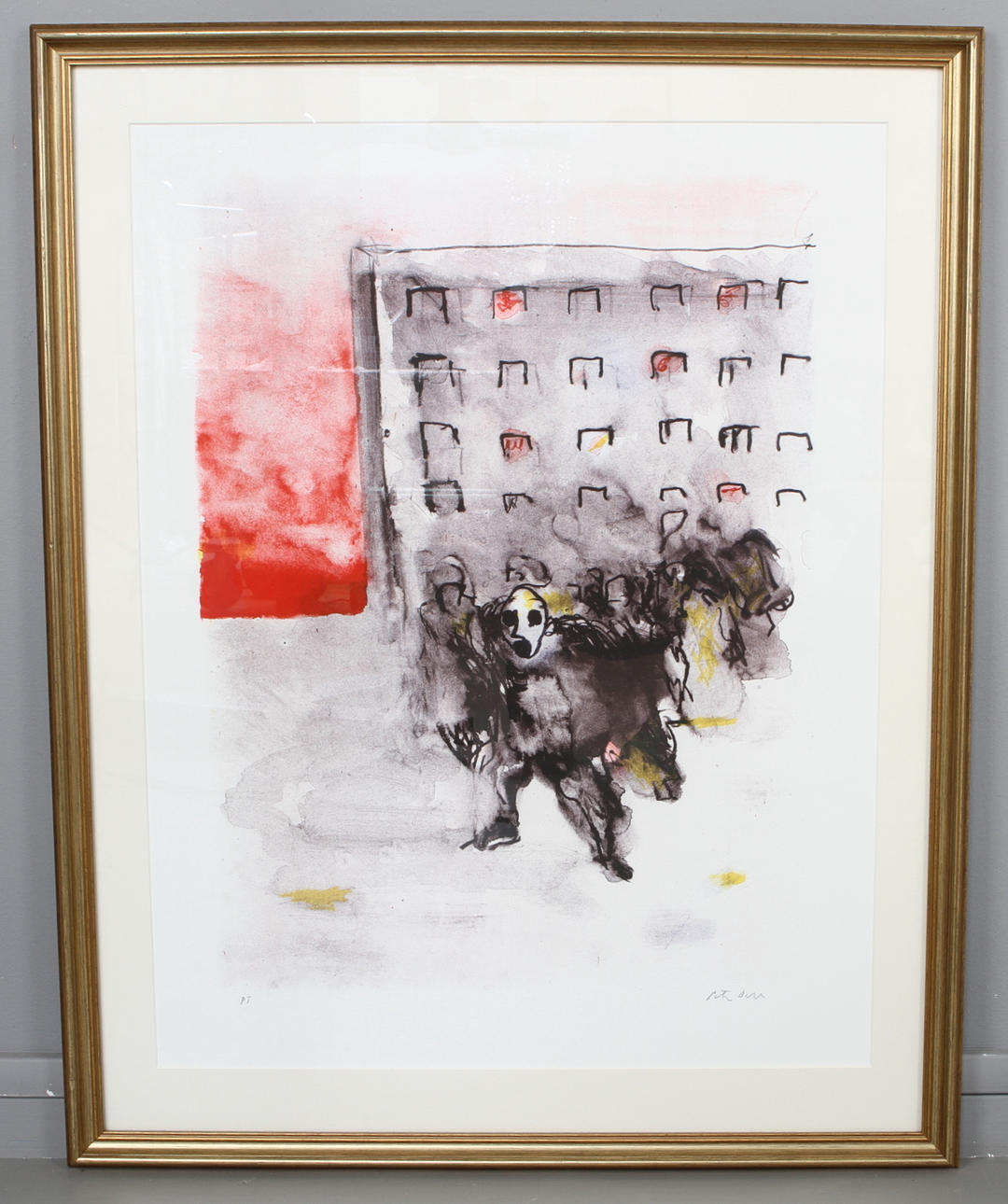 PETER  DAHL. Komposition, färglitografi, PT, signerad.