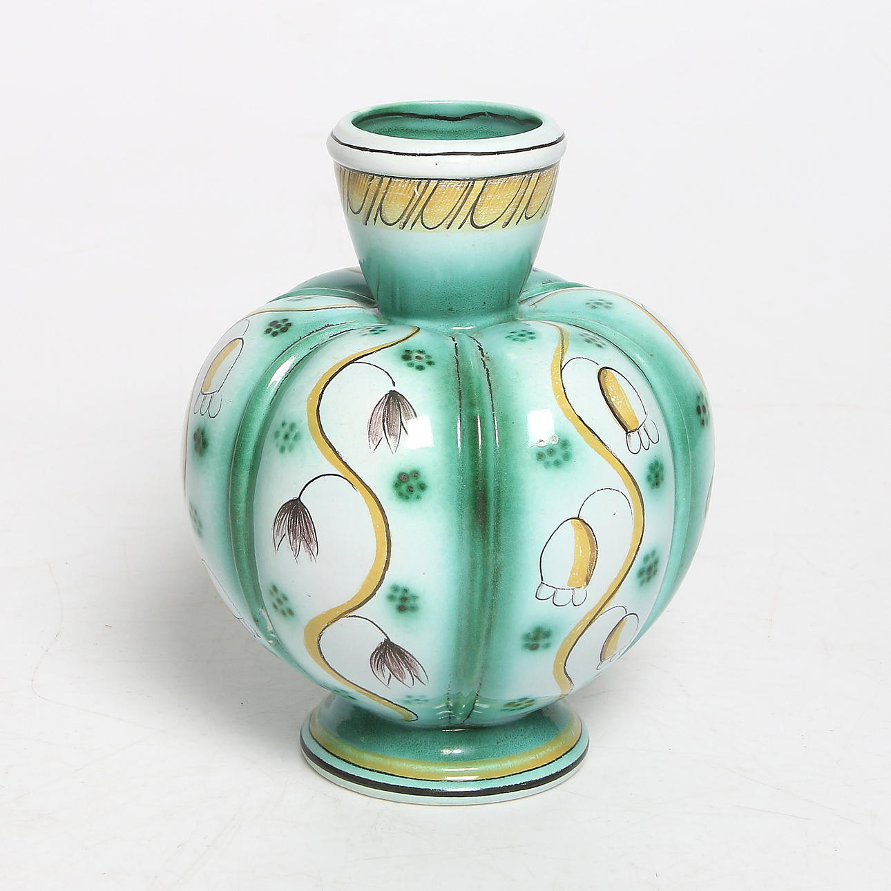 EUGEN TROST. Vas, fajans, Art Deco, Gefle Porslinsfabrik, 1930-tal.