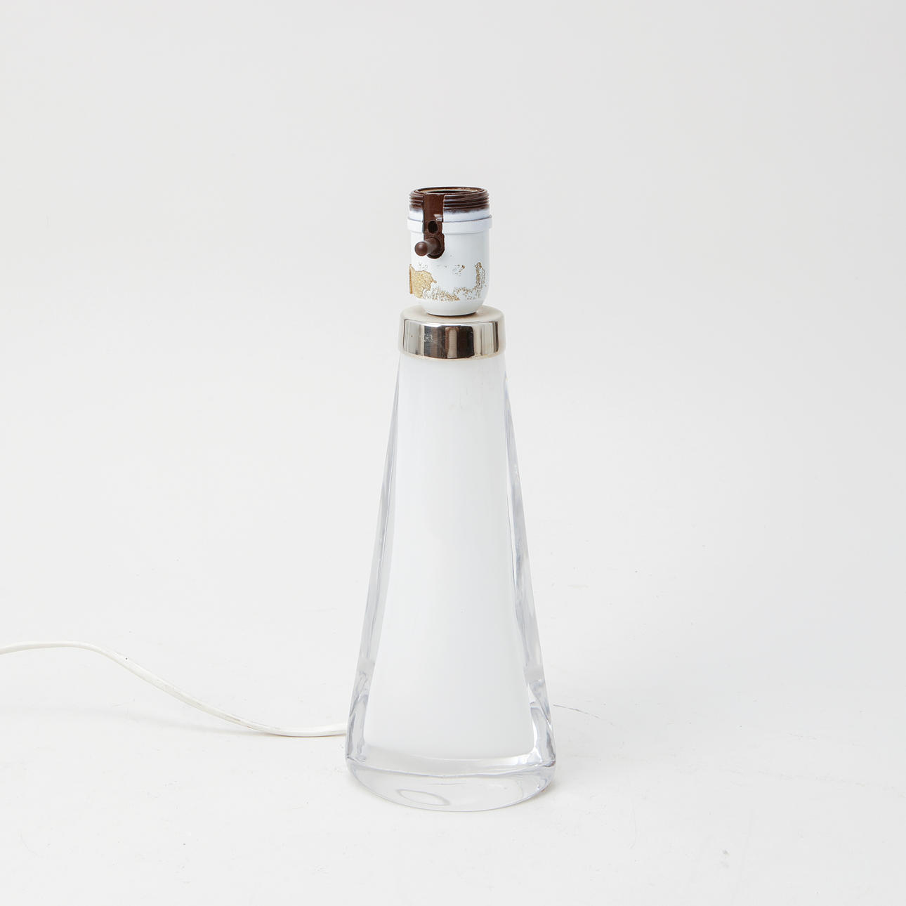 CARL FAGERLUND. Tischlampe, Glas, Orrefors.