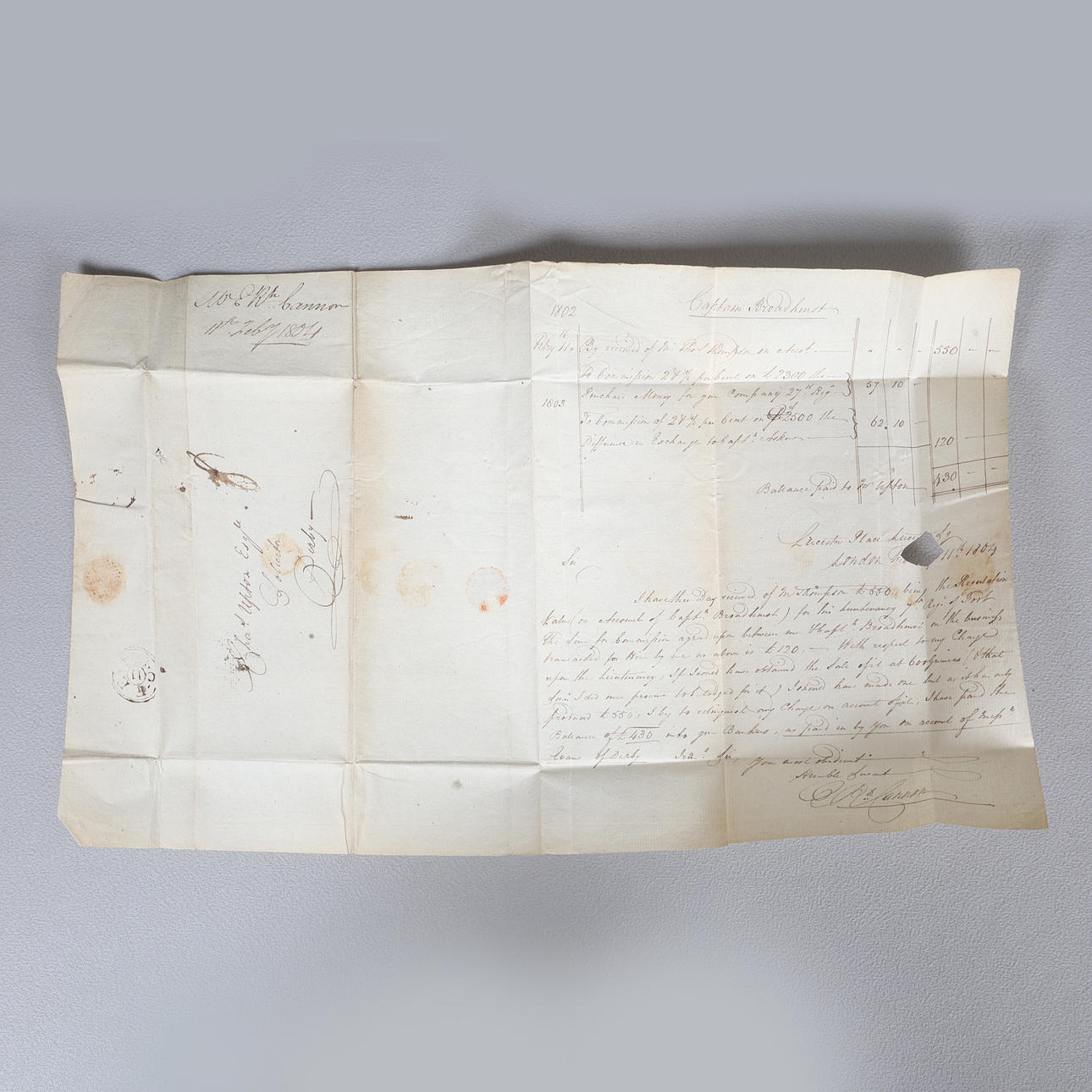 CAPTAIN BROADHURST, COMMISSION, GEORGE III, DATED 1804.