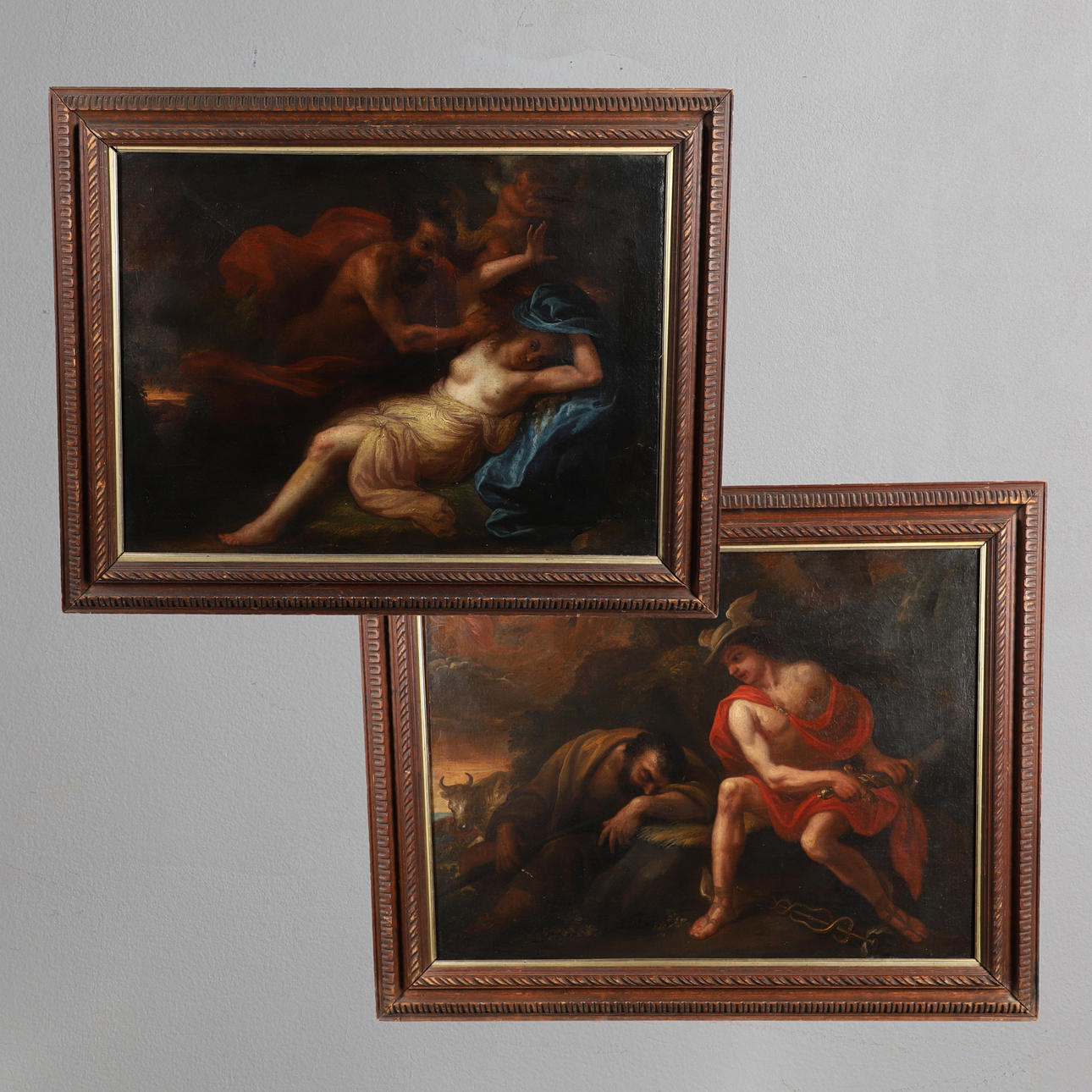 FOLLOWER OF ABRAHAM DANIELSZ. HONDIUS (1625-1691). JUPITER AND IO; HERMES AND ARGOS (from OVID'S `METAMORPHOSES`).
