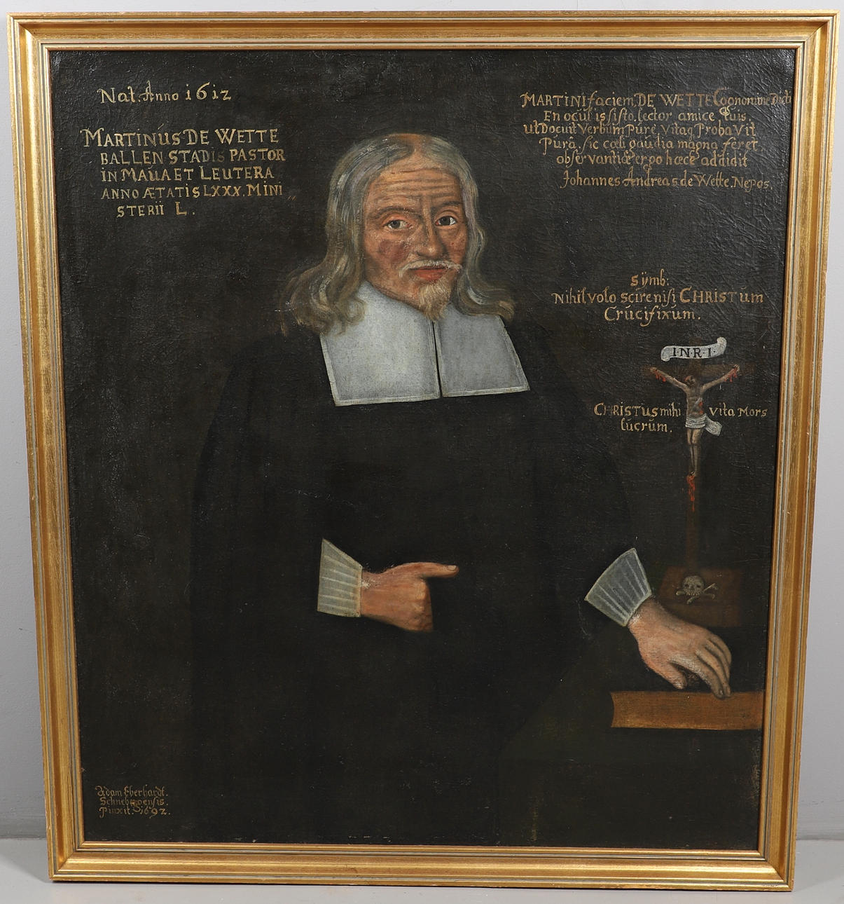 ATTRIBUTED TO ADAM EBERHARDT (FL.C.1692). PORTRAIT OF MARTINUS DE WETTE (b.1612).