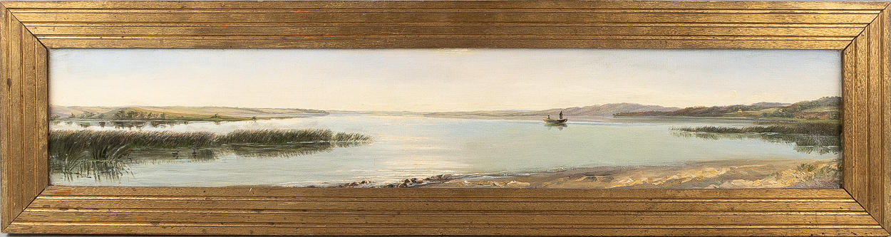 OKÄND KONSTNÄR. Küstenlandschaft mit Eichenfiguren, Öl auf Leinwand, 18./20. Jahrhundert.