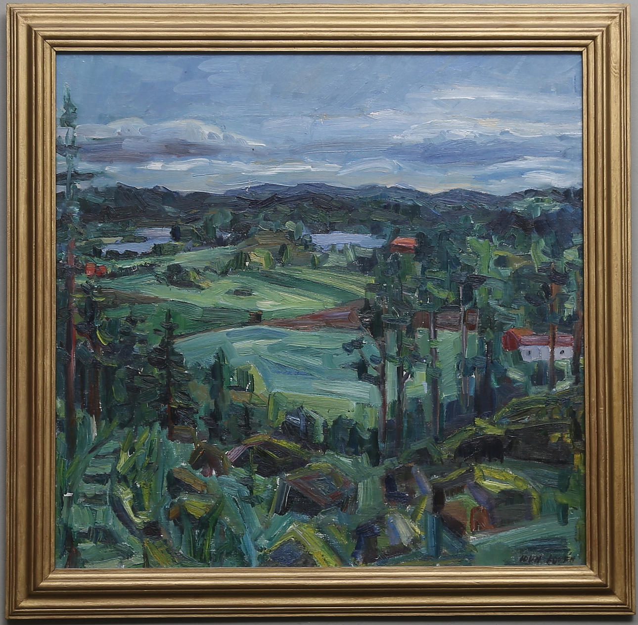 IDUN LOVÉN. Oil on Board, signed.