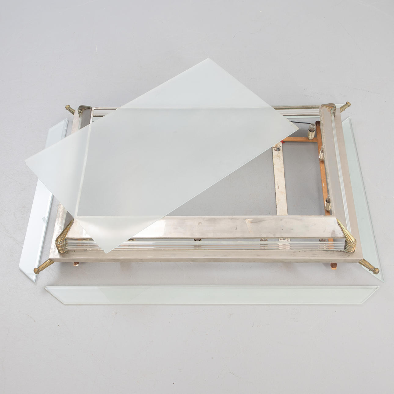 Große Art Deco Deckenlampe, Frankreich, 20. Jh.