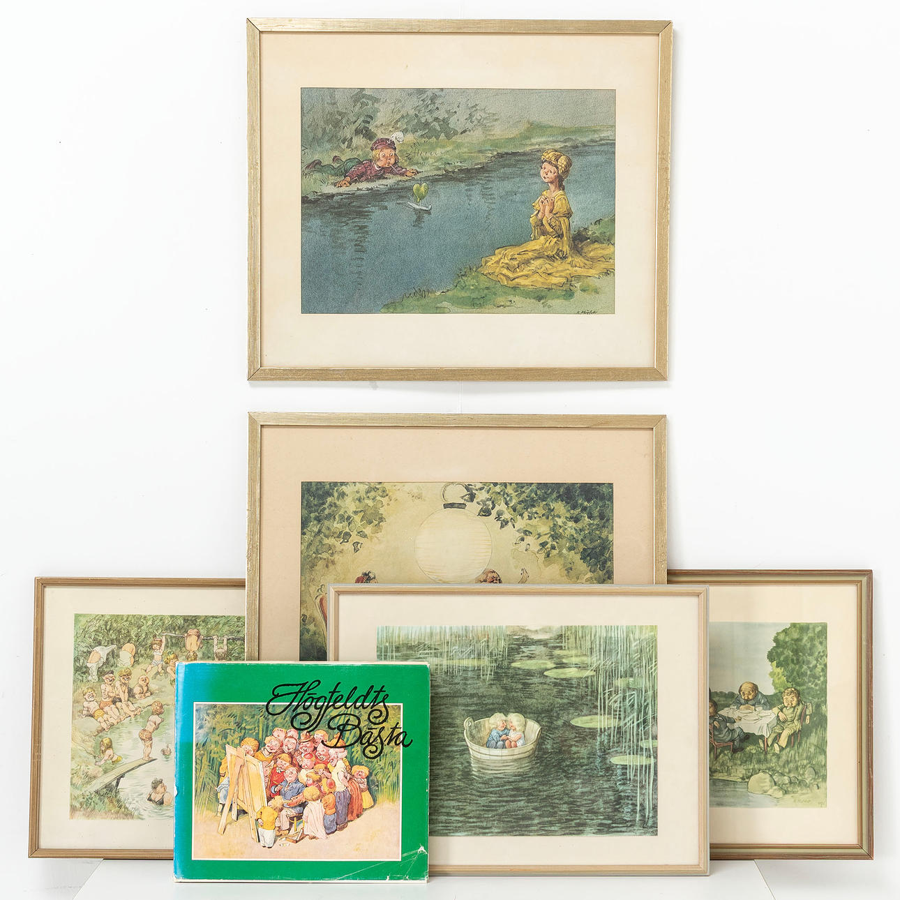 ROBERT HÖGFELDT, Offsetdrucke, 4 Stück mit Buche.