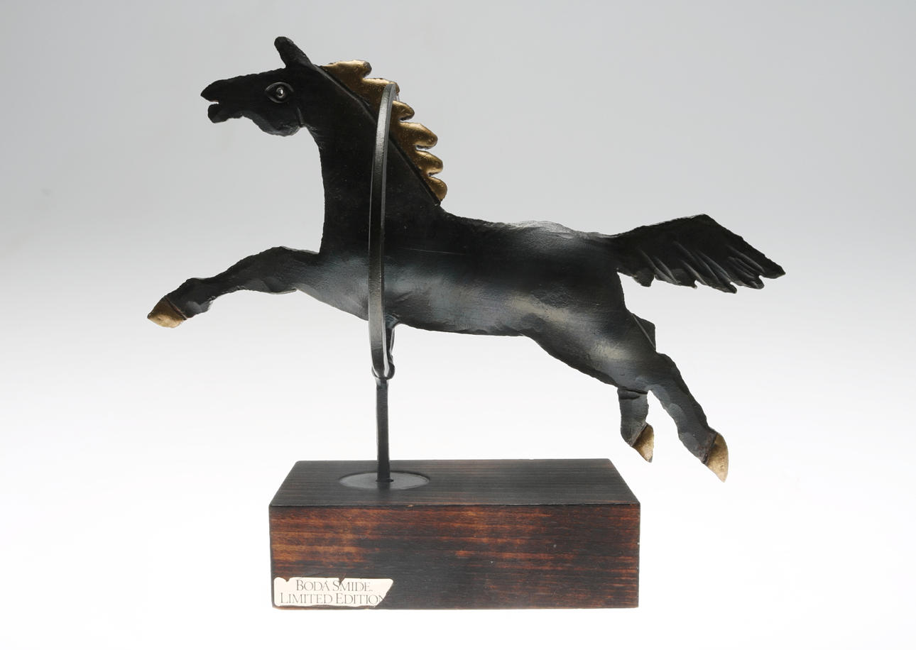 SKULPTUR, häst, smide, Bertil Vallien, Boda Smide limited edition, numrerad 86/975.