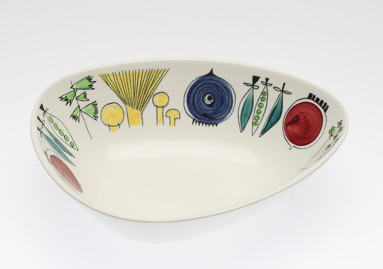 SKÅL, flintgods, "Picknick", Marianne Westman, Rörstrand.