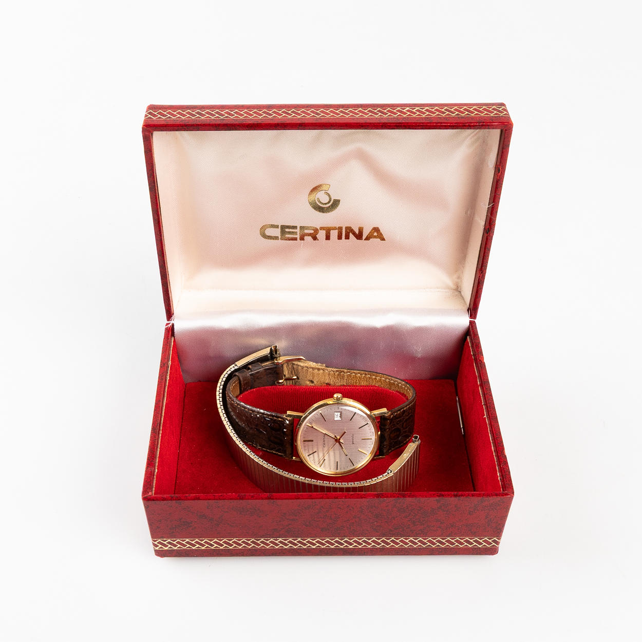 CERTINA, KVARTSI. Rannekello 18K kultaa.