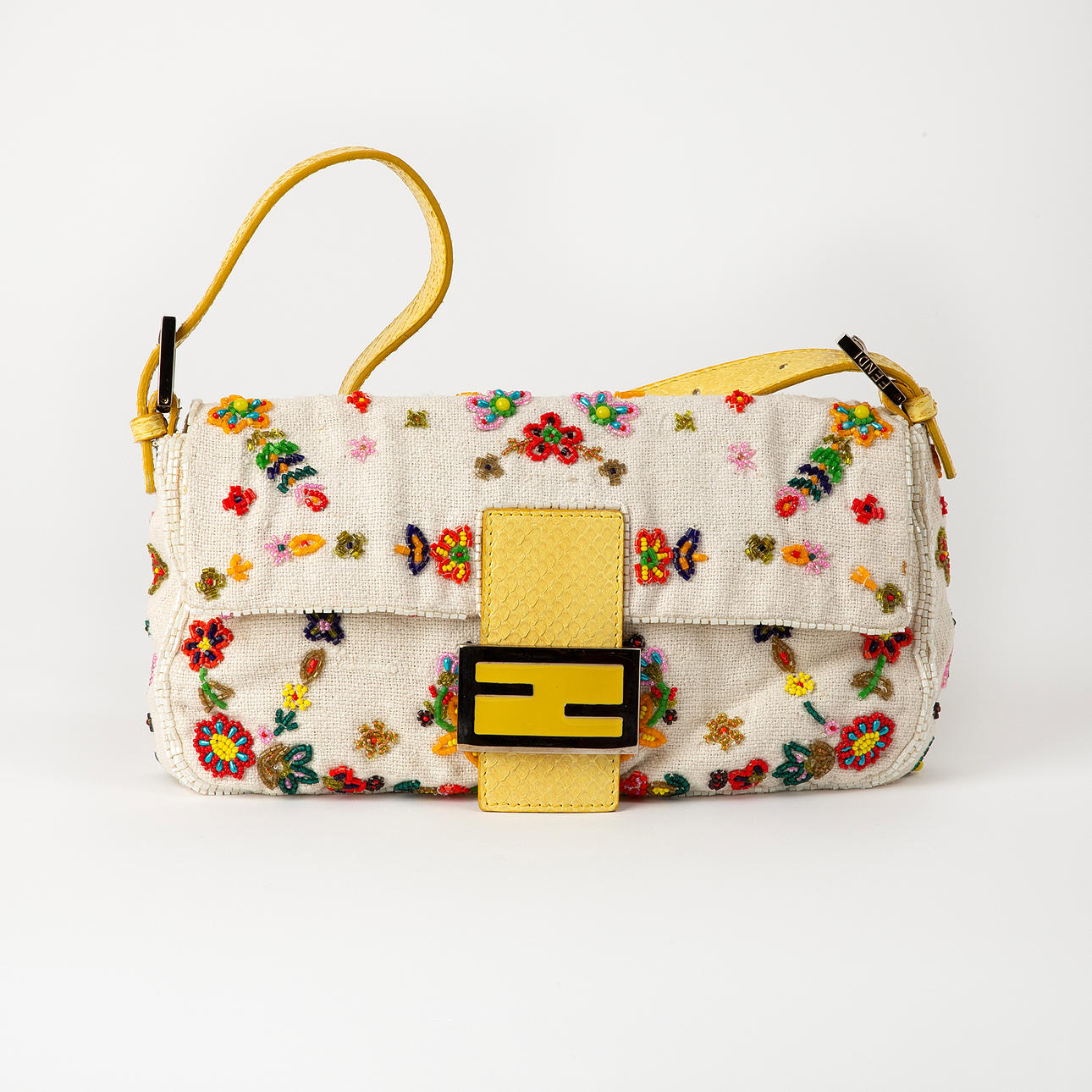 FENDI. Väska, "Baguette", textil.